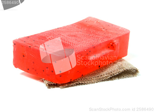Image of natural soap bar isolated on white background 