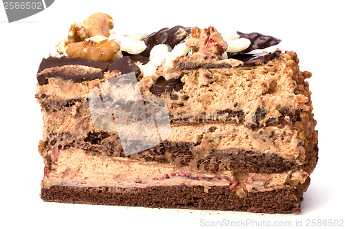 Image of Slice of chocolate cream cake