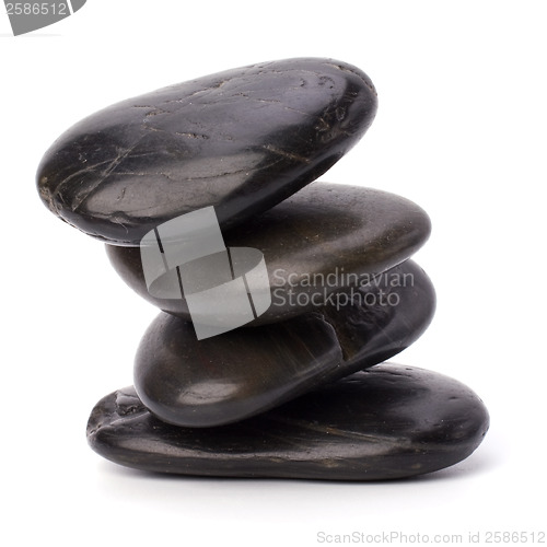 Image of zen stones isolated on white background 