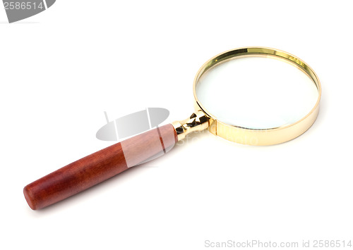 Image of hand magnifier isolated on white background