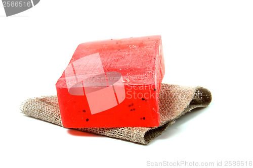 Image of natural soap bar isolated on white background 