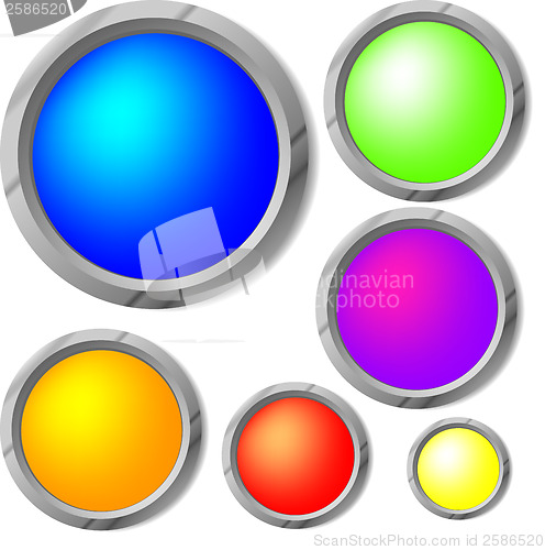 Image of raster. glossy buttons