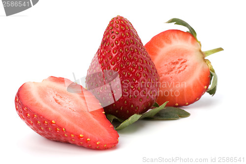 Image of strawberries isolated on white background