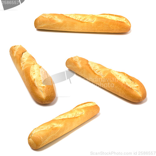 Image of baguette isolated on white 
