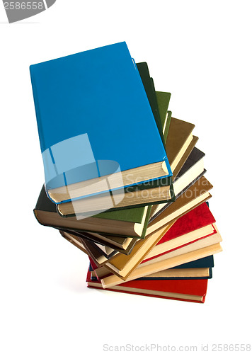 Image of book stack isolated on the white 

