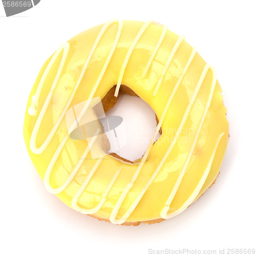 Image of Delicious doughnut isolated on white background 