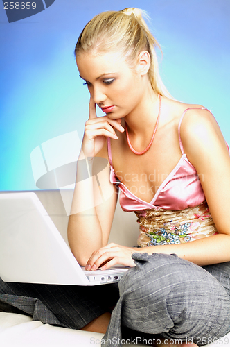 Image of Girl with laptop