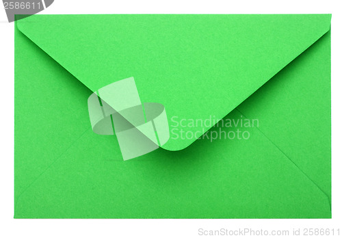 Image of green envelope isolated on white background