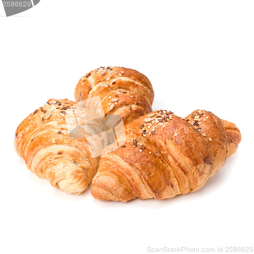 Image of croissant isolated on white background 