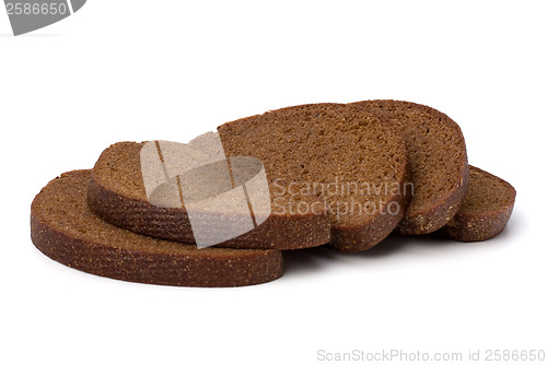 Image of rye bread isolated on white background 