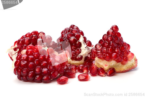 Image of pomegranate isolated on white background