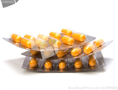 Image of Capsules isolated on white background