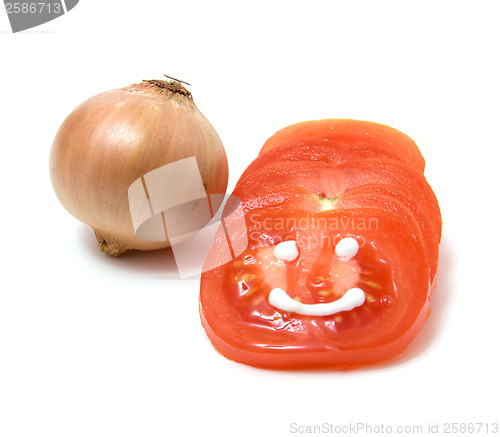 Image of vegetables decor isolated on white background