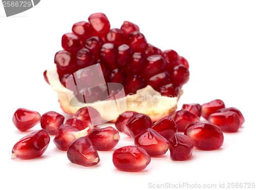 Image of pomegranate isolated on white background