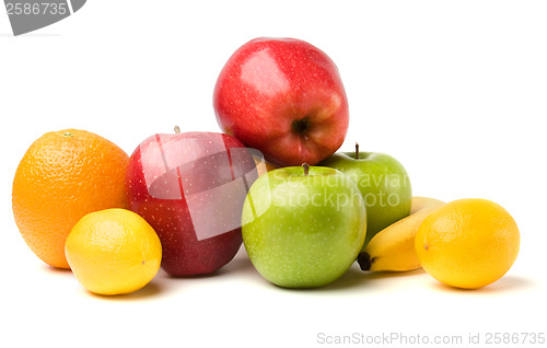 Image of fruits isolated on white background