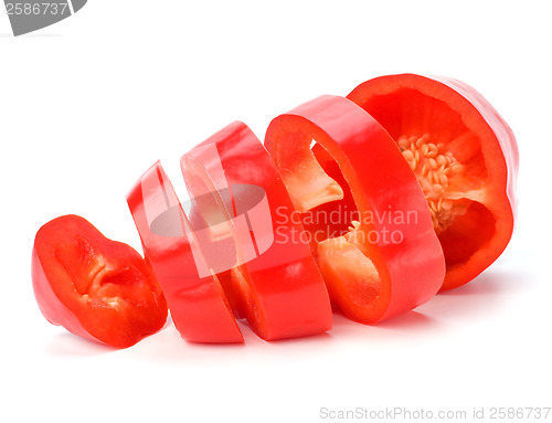 Image of sweet pepper isolated on white background 