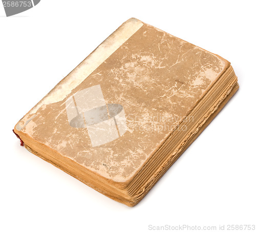 Image of tattered book isolated on white background