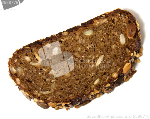 Image of sliced bread crust isolated on white 

