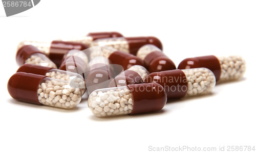 Image of Capsules isolated on white background