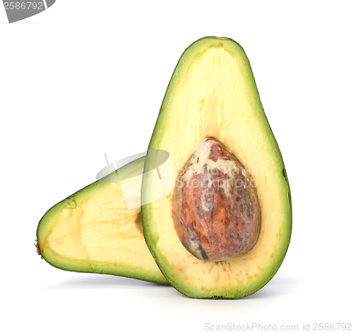 Image of avocado isolated on white background