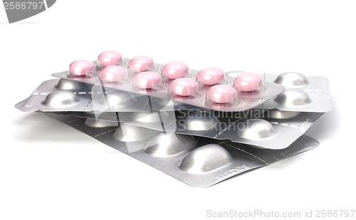 Image of medicaments isolated on white background 