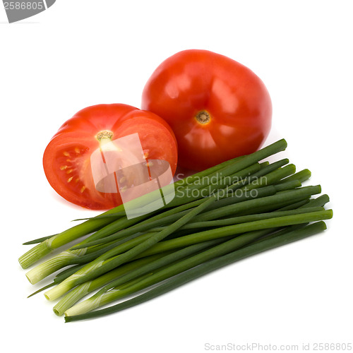 Image of vegetables isolated on white background