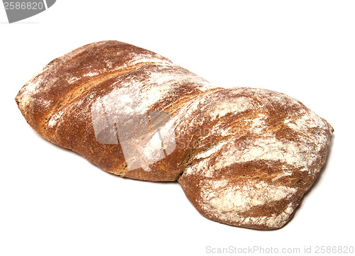 Image of Italian ciabatta isolated on white background 