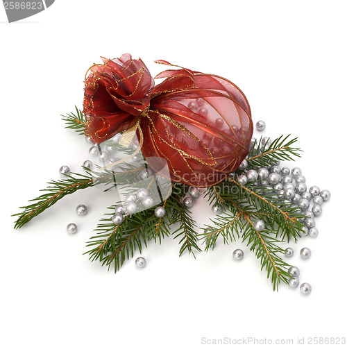 Image of Christmas decoration isolated on white background