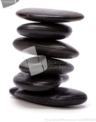Image of zen stones isolated on white background
