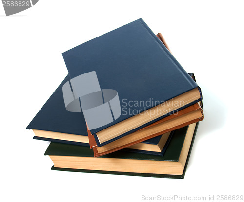 Image of books stack isolated on white