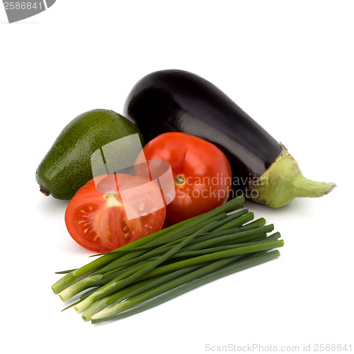 Image of vegetables isolated on white background