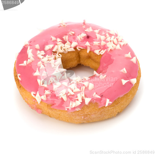 Image of Delicious doughnut isolated on white background 