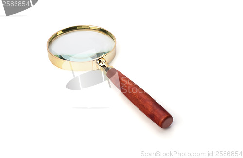 Image of hand magnifier isolated on white background