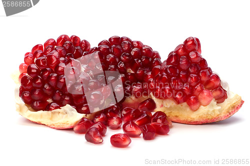 Image of pomegranate isolated on white background