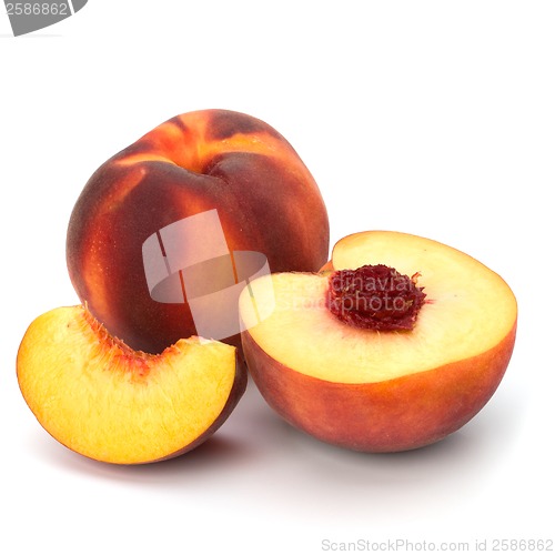 Image of peach isolated on white background