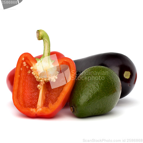Image of vegetables isolated on white background