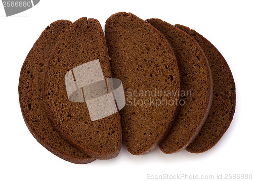 Image of rye bread isolated on white background 