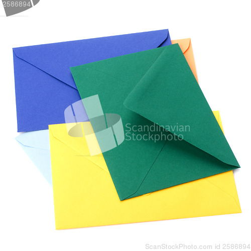 Image of envelopes isolated on white background