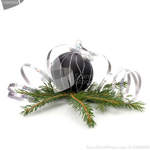 Image of Christmas decoration isolated on white background