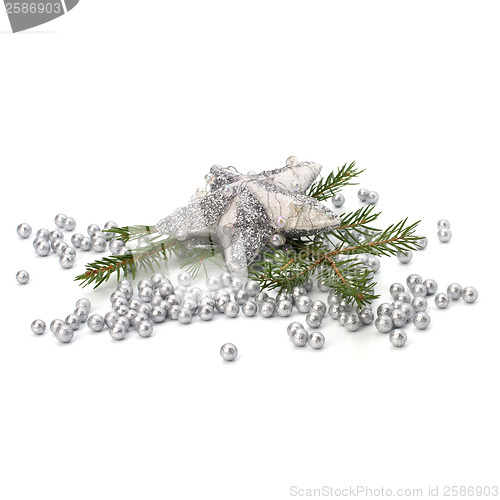 Image of Christmas decoration isolated on white background