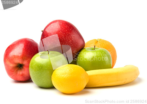 Image of fruits isolated on white background