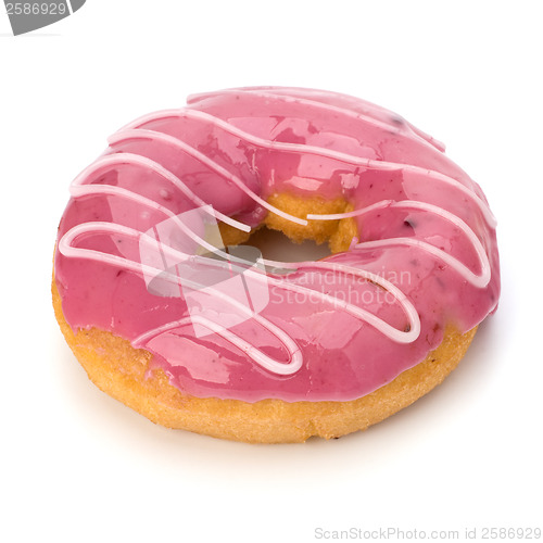 Image of Delicious doughnut isolated on white background 