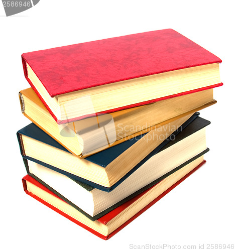 Image of book stack isolated on the white 

