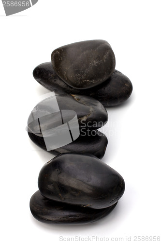 Image of zen stones isolated on the white background 