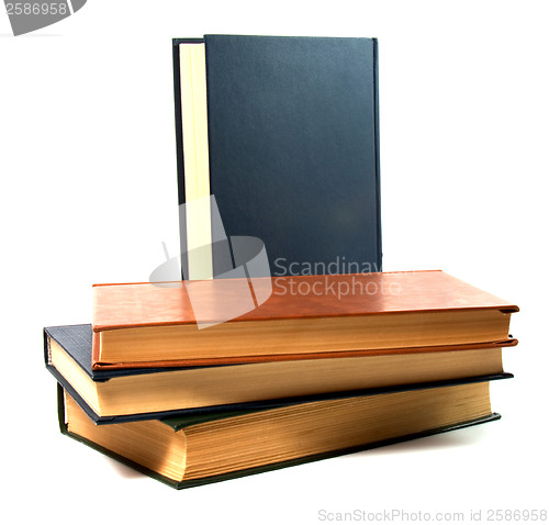 Image of books stack isolated on white