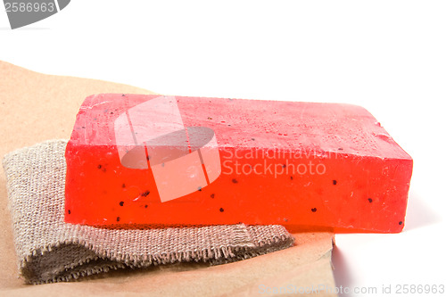 Image of natural soap bar isolated on white background 