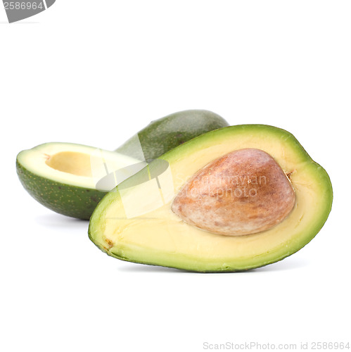 Image of avocado isolated on white background