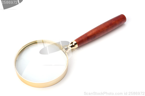 Image of hand magnifier isolated on white background