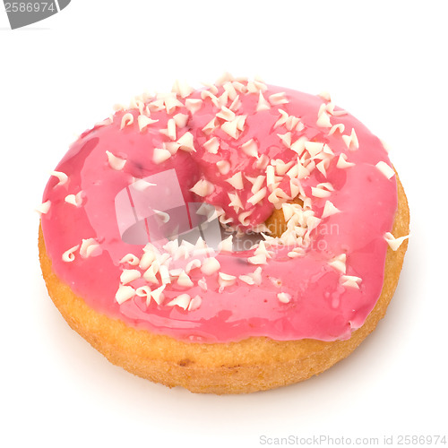 Image of Delicious doughnut isolated on white background 