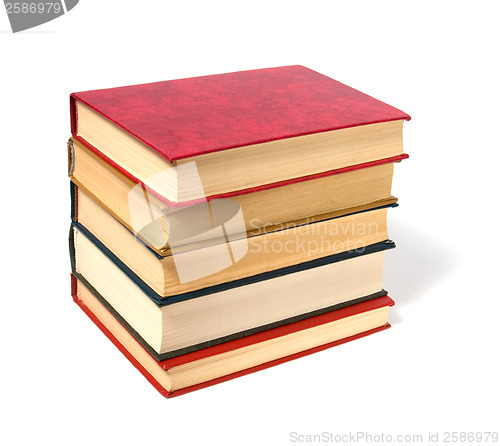 Image of book stack isolated on the white 

